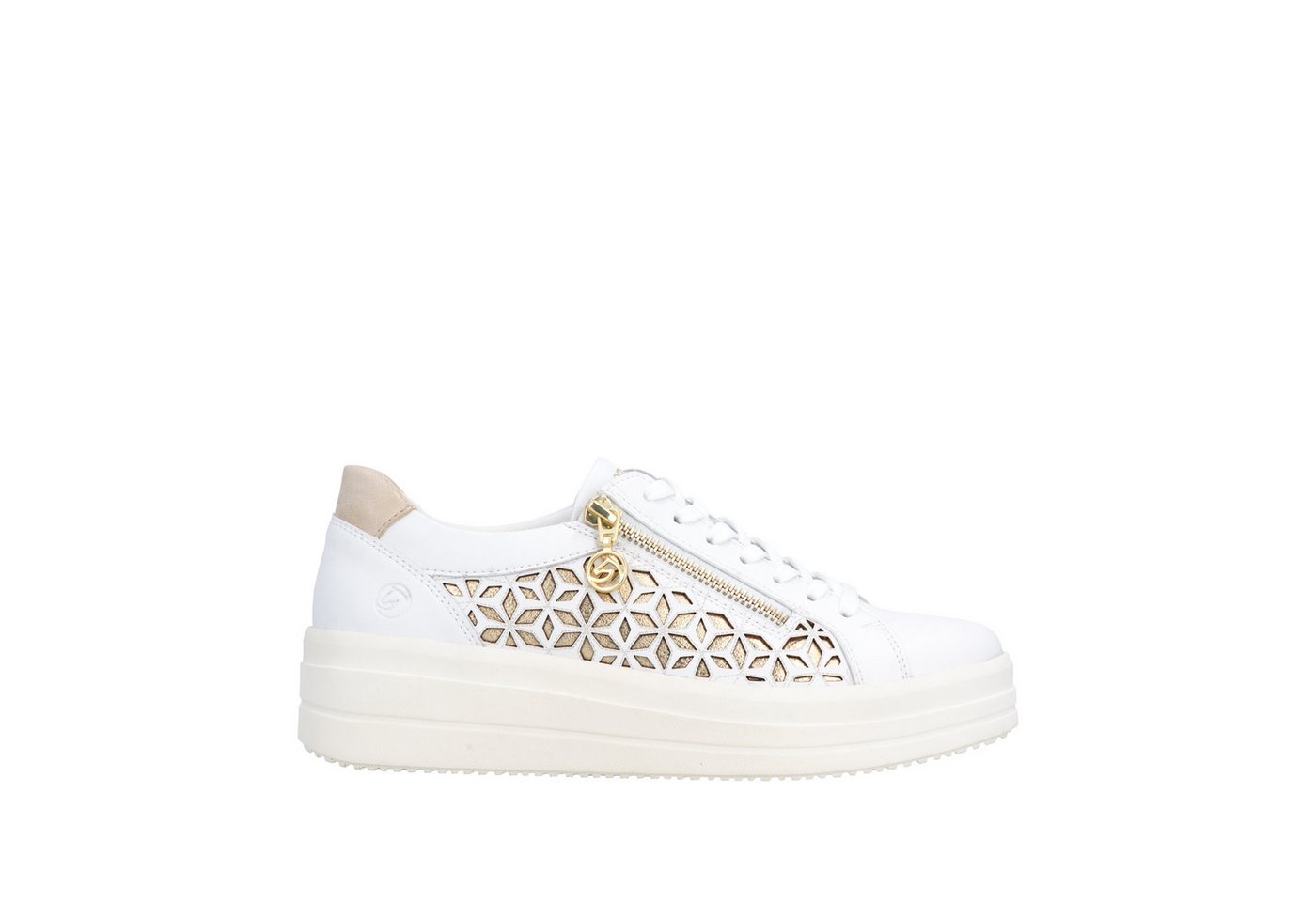 Remonte Plateausneaker Halbschuh, Schnürschuh mit Perforation und seitlichem Reißverschluss – Bild 5 von 5