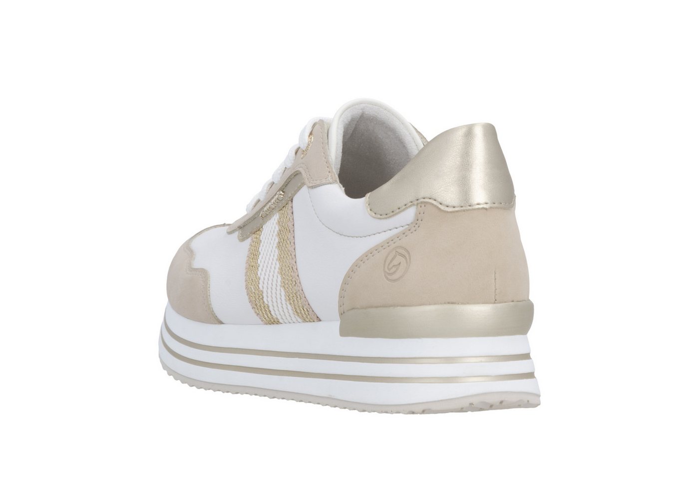Remonte Plateausneaker Halbschuh, Schnürschuh mit Metallicdetails und Softfußbett – Bild 2 von 5