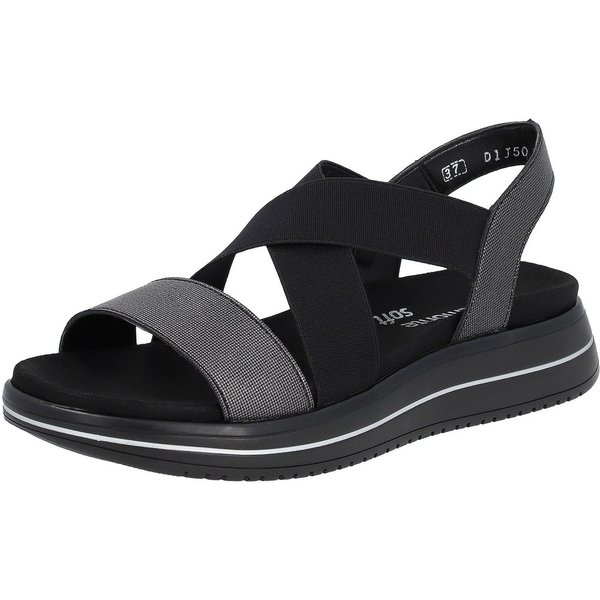 Remonte Riemchensandale, Sommerschuh, Sandalette, Keilabsatz, mit praktischem Gummizug