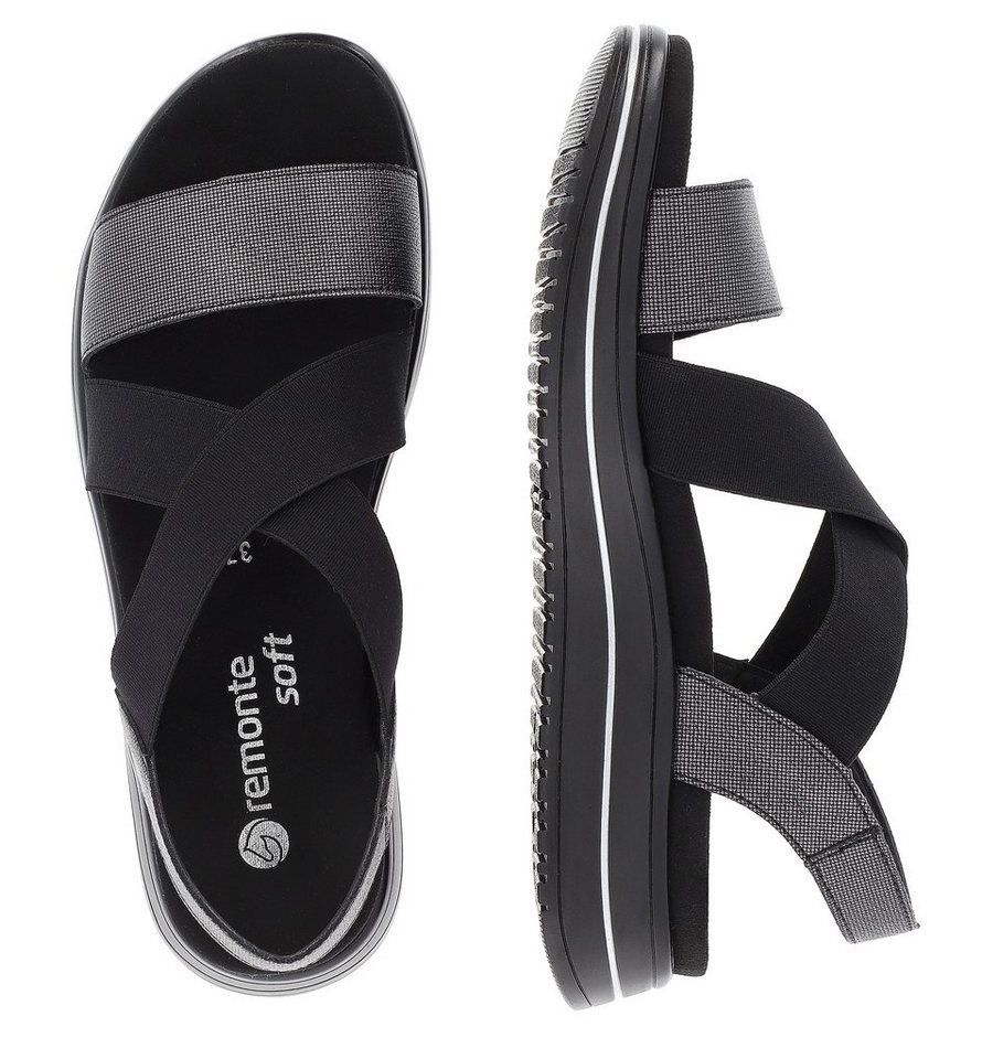 Remonte Riemchensandale, Sommerschuh, Sandalette, Keilabsatz, mit praktischem Gummizug – Bild 5 von 5