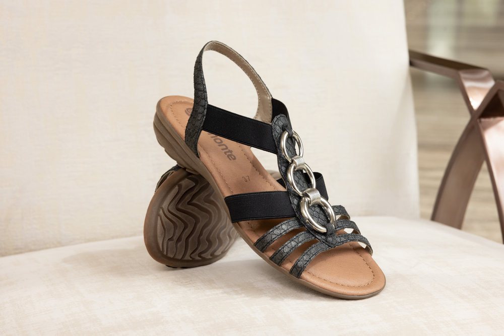 Remonte Riemchensandale, Keilabsatz, Sommerschuh, Sandalette mit Gummizügen – Bild 5 von 5