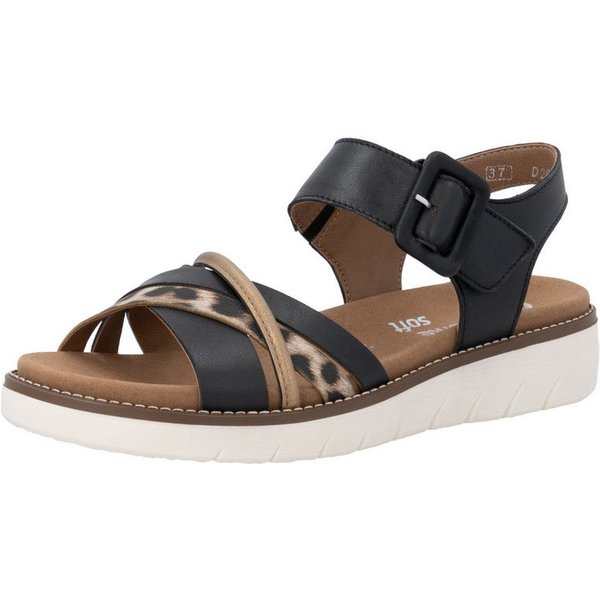 Remonte Sandale Sommerschuh, Sandalette mit Softfußbett und Klettverschluss
