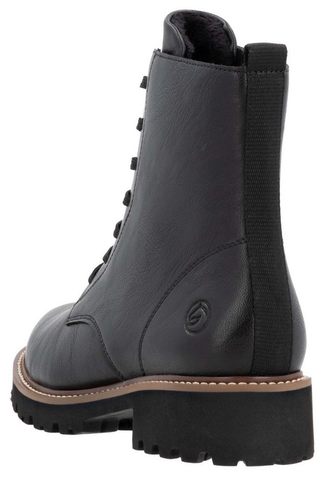 Remonte Schnürboots, Blockabsatz, Schnürstiefelette im Used Look – Bild 2 von 5