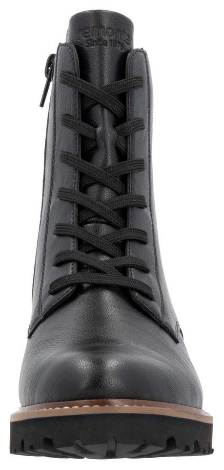 Remonte Schnürboots, Blockabsatz, Schnürstiefelette im Used Look – Bild 4 von 5
