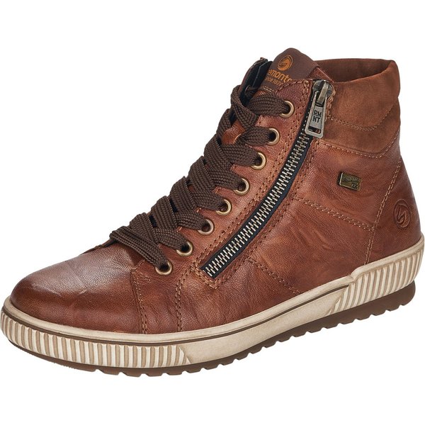 Remonte Schnürboots, Plateau, Schnürstiefelette, Boots in Crash-Optik