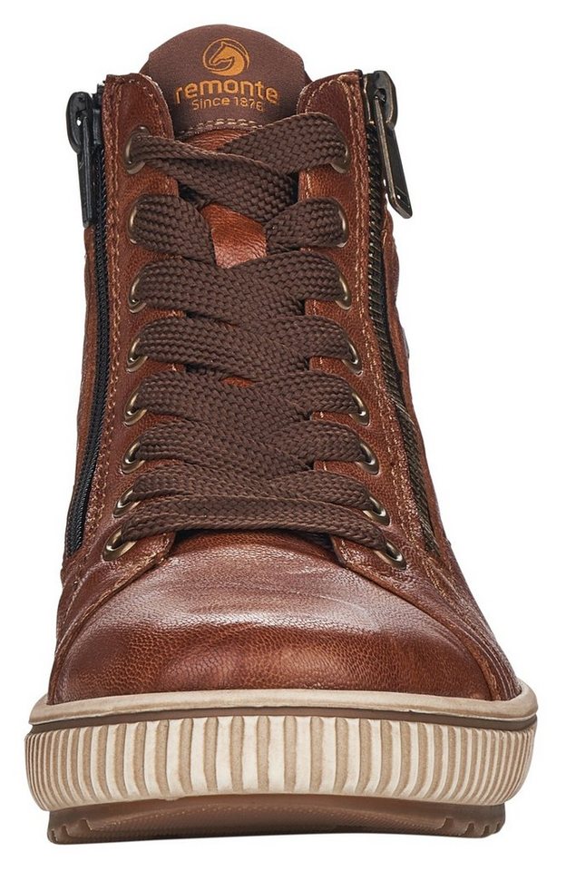 Remonte Schnürboots, Plateau, Schnürstiefelette, Boots in Crash-Optik – Bild 5 von 5