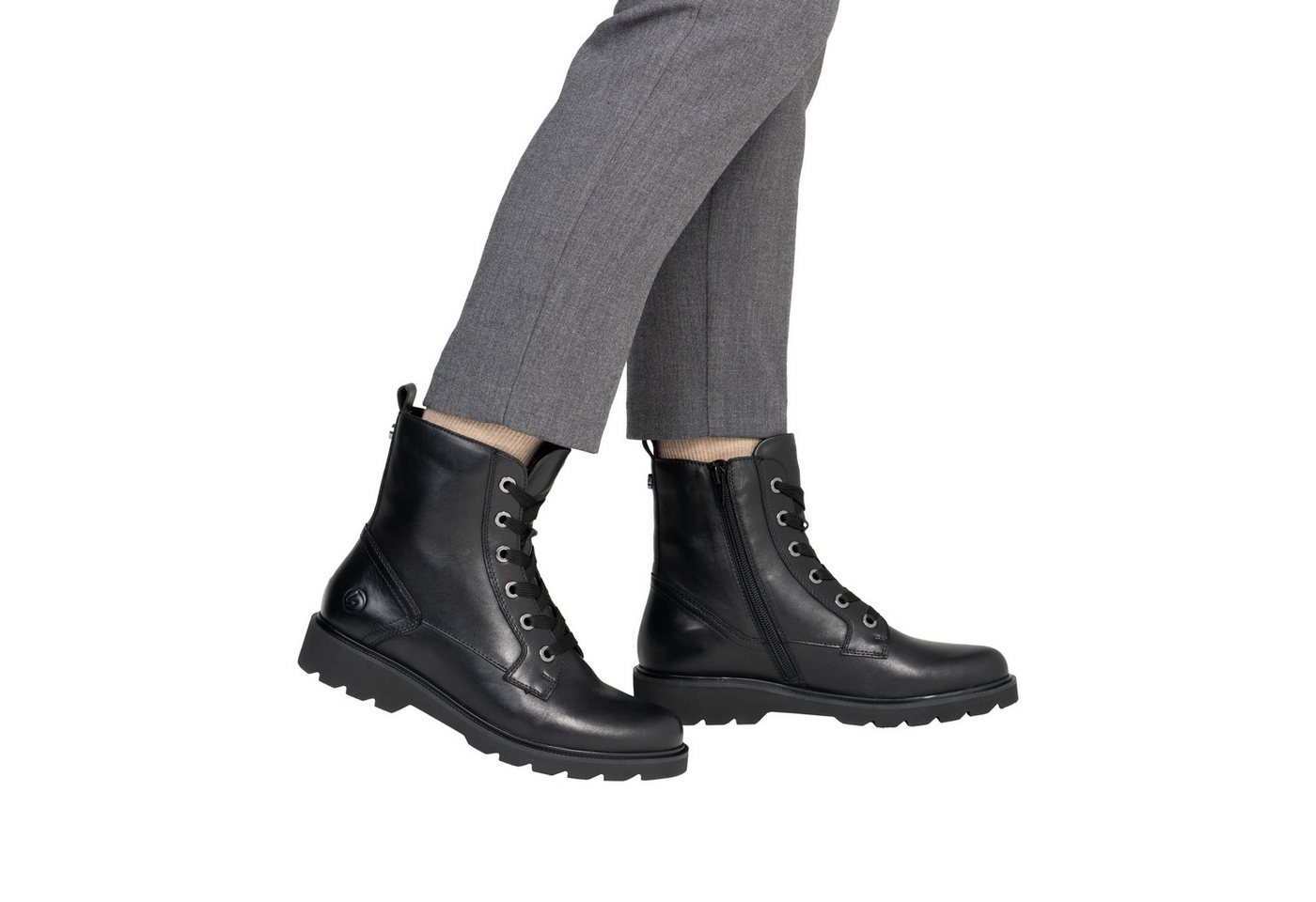 Remonte Schnürboots Schnürstiefelette, Profilsohle, Blockabsatz – Bild 2 von 5
