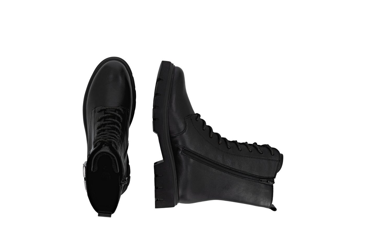Remonte Schnürboots Stiefelette, Boots, Profilsohle, Blockabsatz mit Zierschnalle – Bild 4 von 5