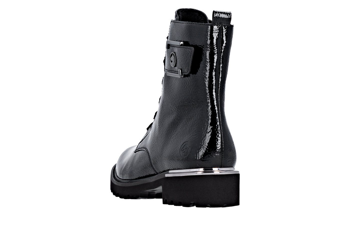 Remonte Schnürstiefelette, Blockabsatz, Schnürboots im Kroko-Look, Innenreißverschluss – Bild 2 von 5