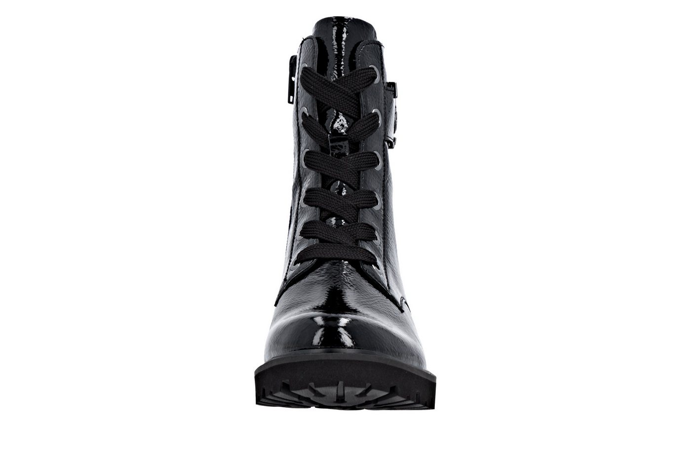 Remonte Schnürstiefelette, Blockabsatz, Schnürboots im Kroko-Look, Innenreißverschluss – Bild 4 von 5