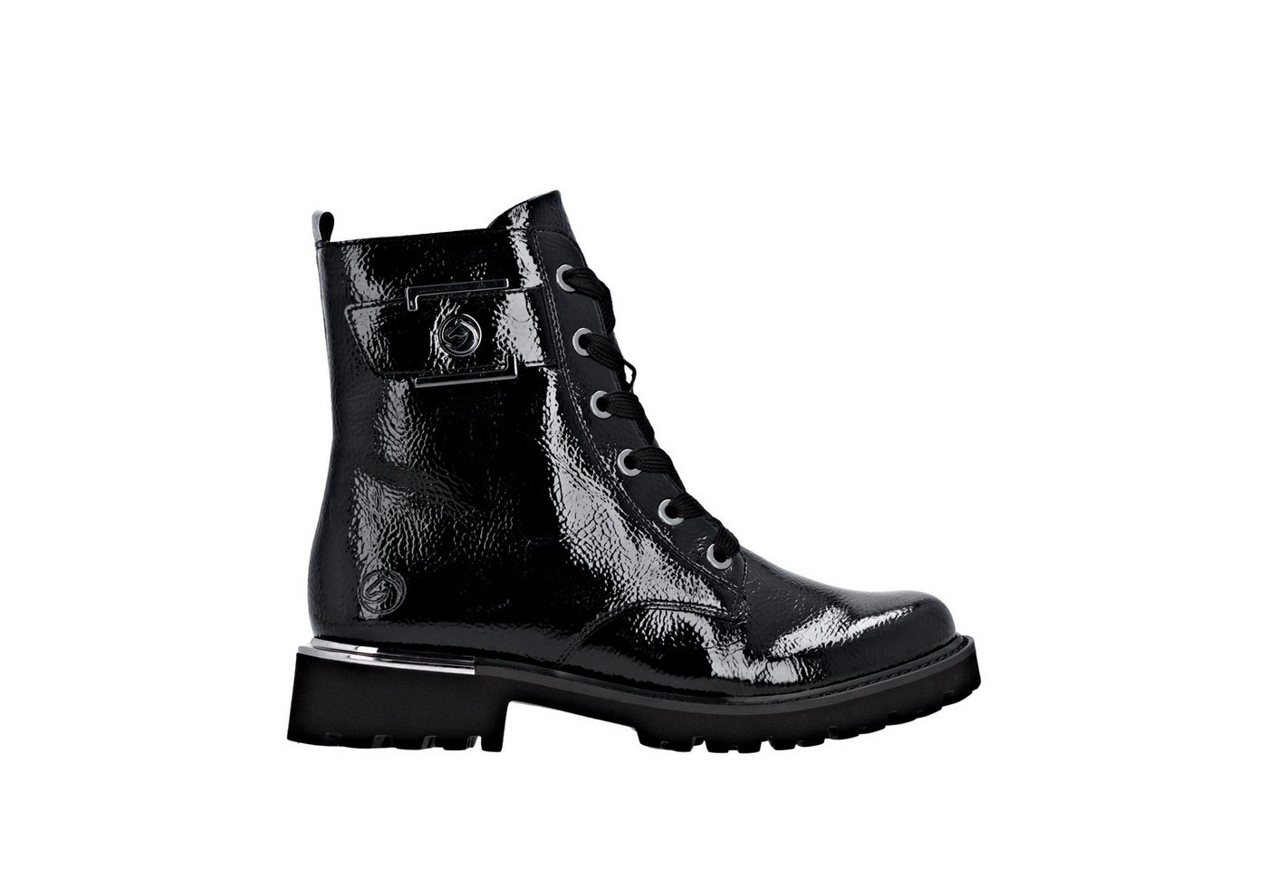 Remonte Schnürstiefelette, Blockabsatz, Schnürboots im Kroko-Look, Innenreißverschluss – Bild 5 von 5