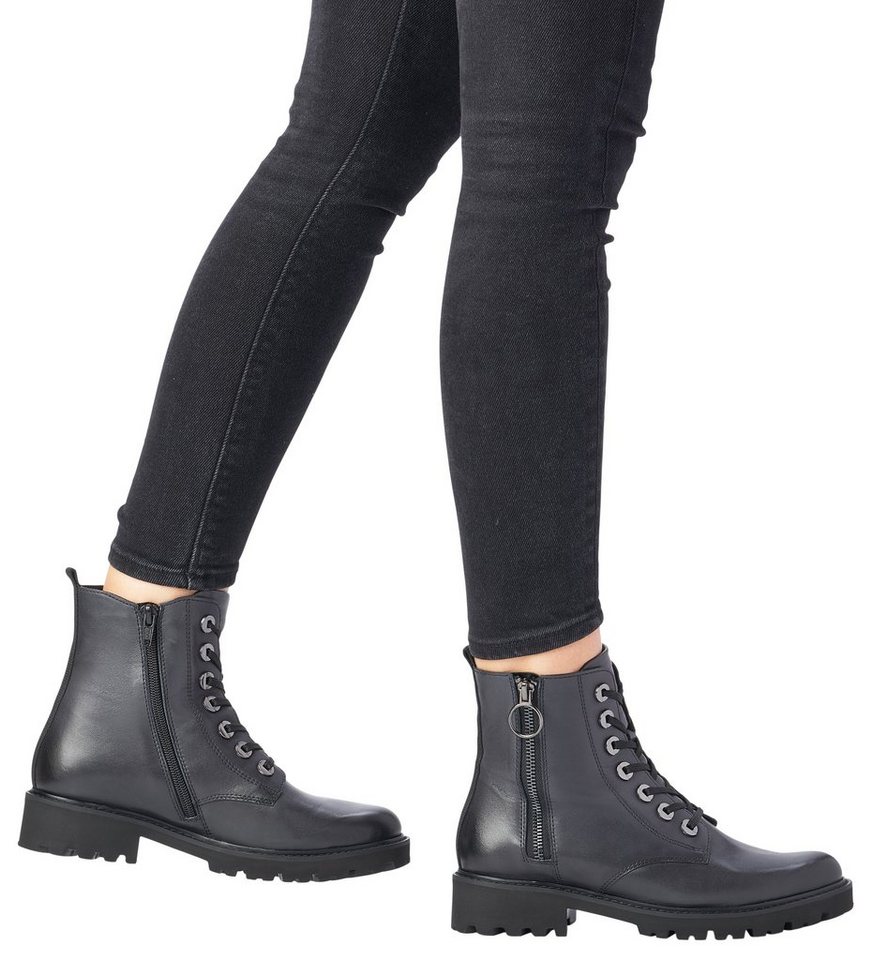 Remonte Schnürstiefelette Blockabsatz, Stiefelette, Schnürboots, im modischen Used Look – Bild 3 von 5