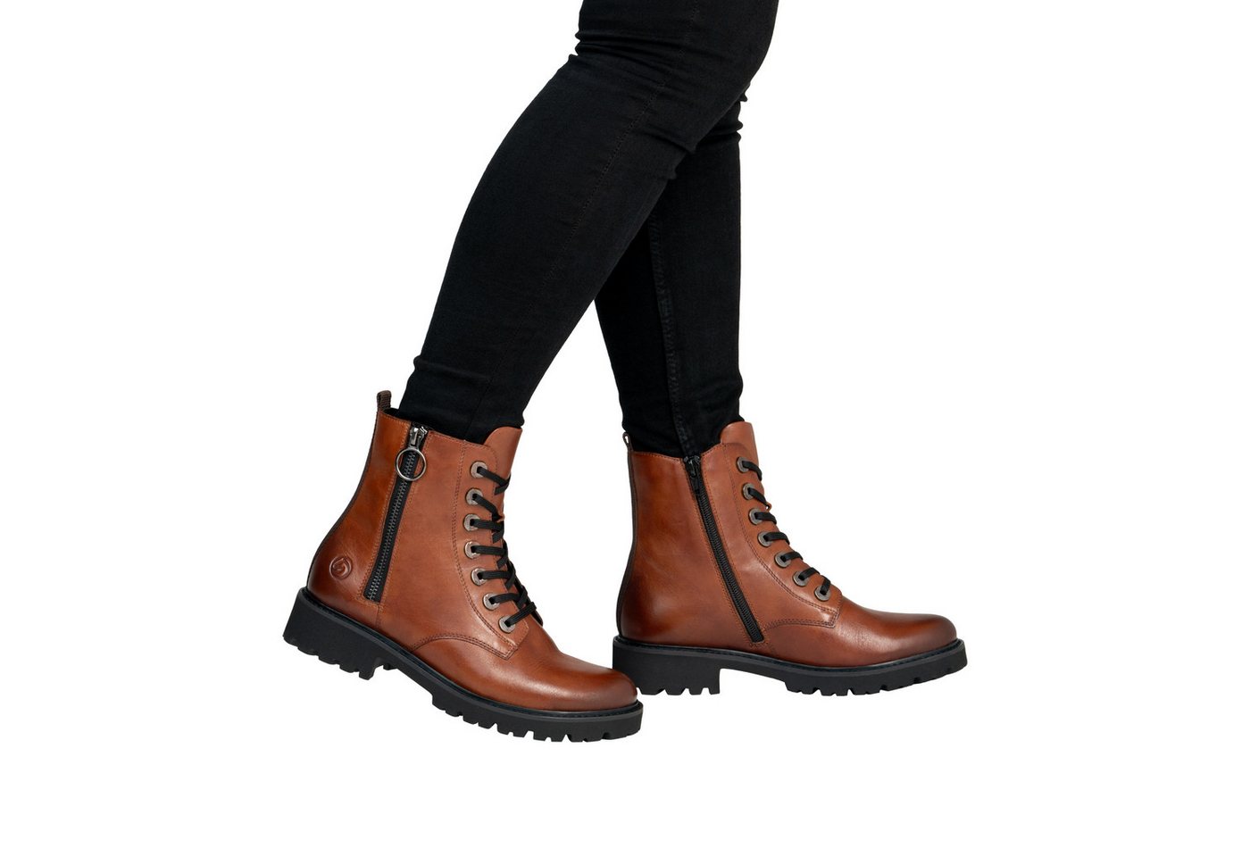 Remonte Schnürstiefelette Blockabsatz, Stiefelette, Schnürboots, im modischen Used Look – Bild 4 von 5