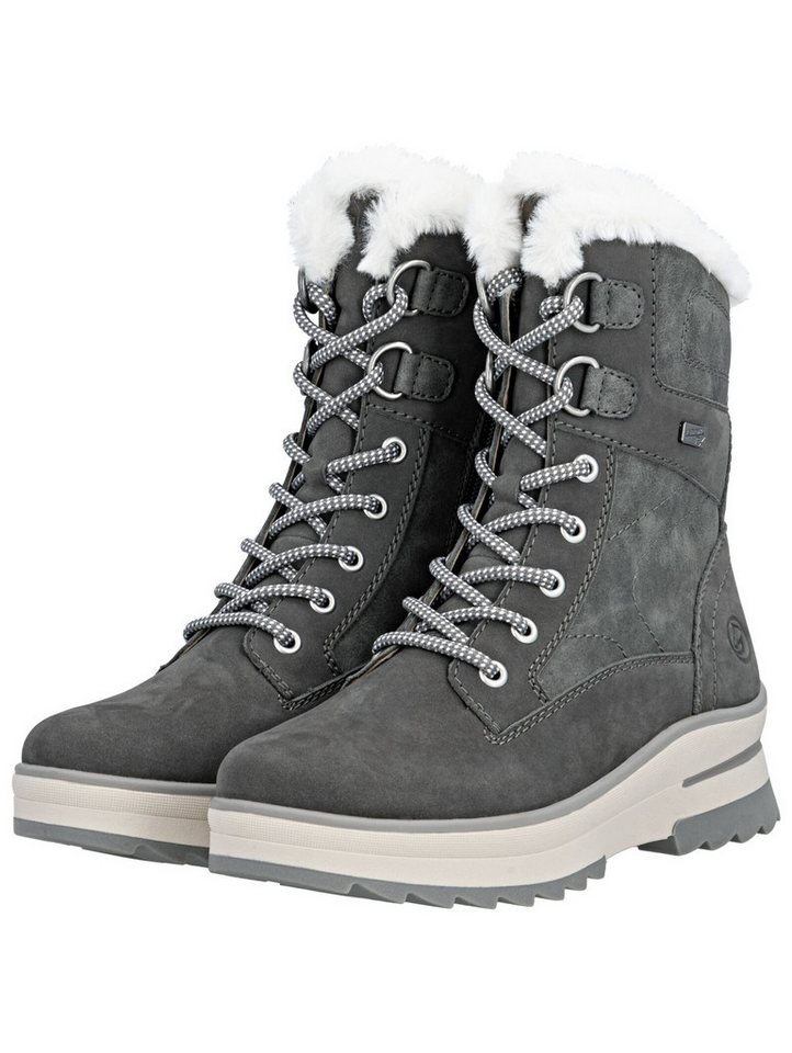 Remonte Remonte Stiefelette Veloursleder Schnürstiefelette – Bild 4 von 5