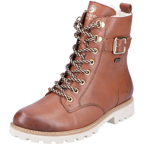 Remonte Winterboots, Blockabsatz, Schnürboots, Outdoorschuh mit Zierschnalle