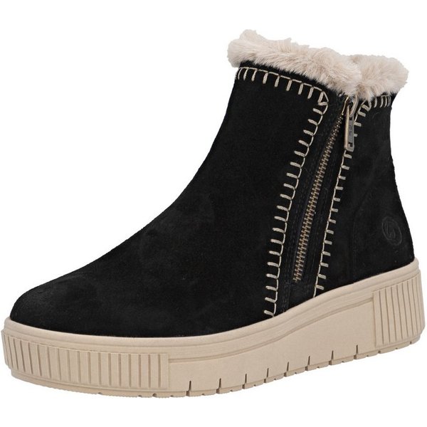 Remonte Winterboots Winterstiefelette, Plateauboots mit Fellimitat-Besatz und Softfußbett