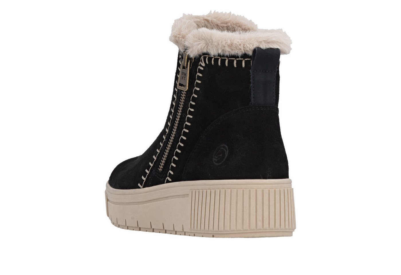Remonte Winterboots Winterstiefelette, Plateauboots mit Fellimitat-Besatz und Softfußbett – Bild 3 von 5