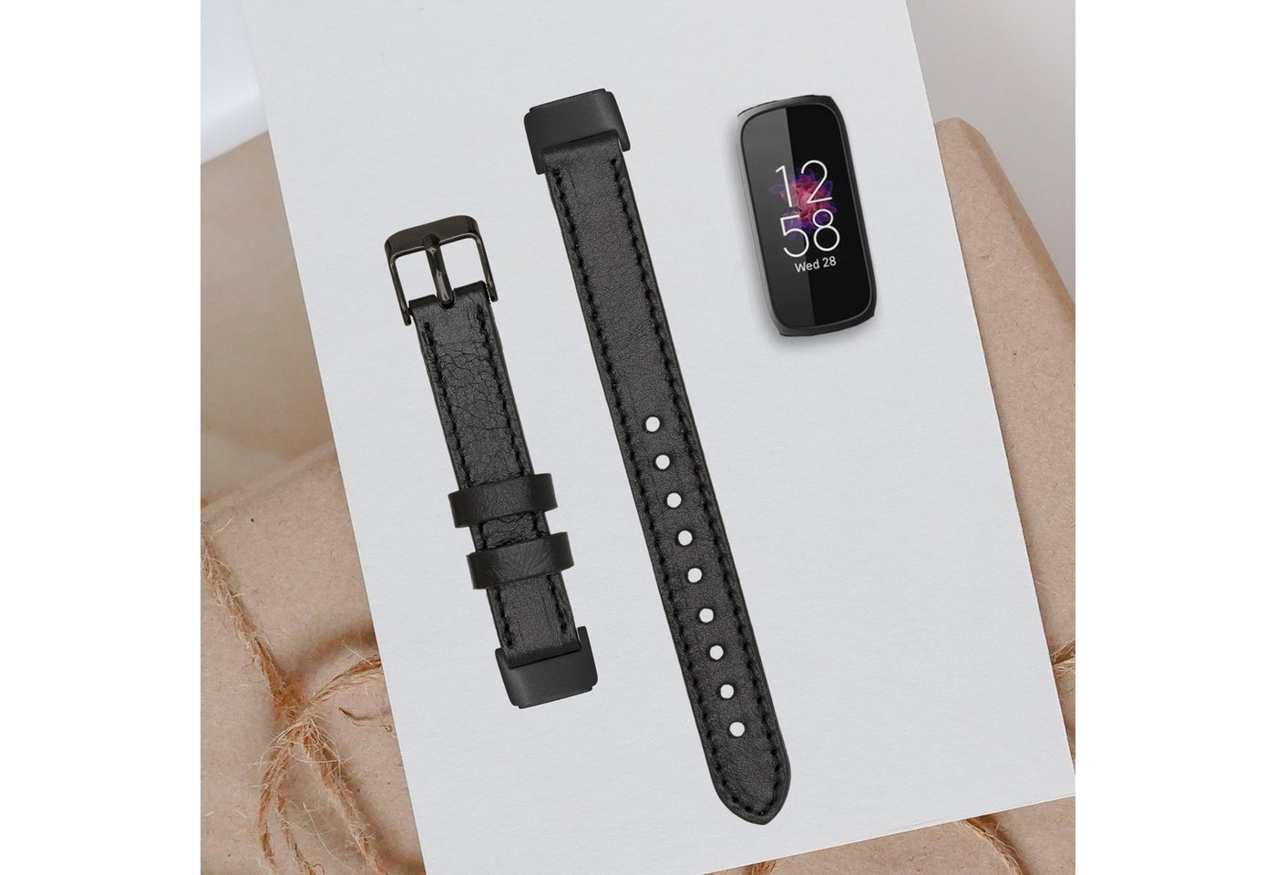 Renna Leather Uhrenarmband Fitbit Luxe Leder Smart Uhrenarmband – Bild 2 von 5