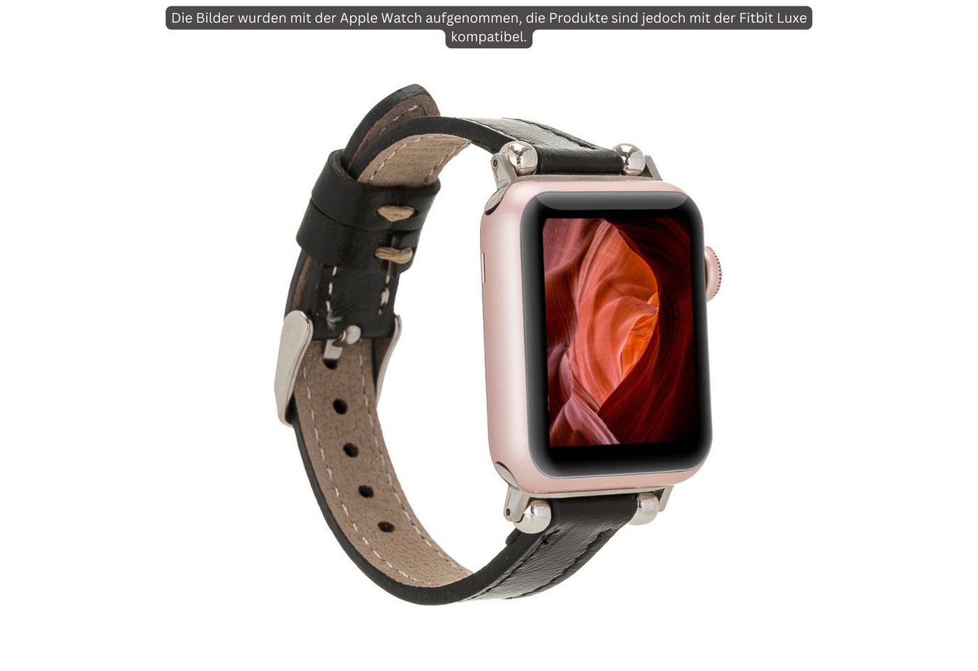 Renna Leather Uhrenarmband Fitbit Luxe Leder Smart Uhrenarmband – Bild 3 von 5