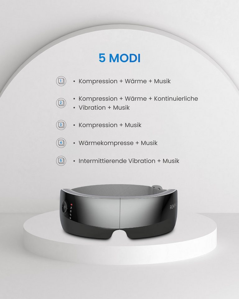 RENPHO Gesichtsmassagegerät Eyeris View, Luftdruck, Wärme, Vibration, Sichtfenster, 5 Modi, Bluetooth, Akku – Bild 2 von 5