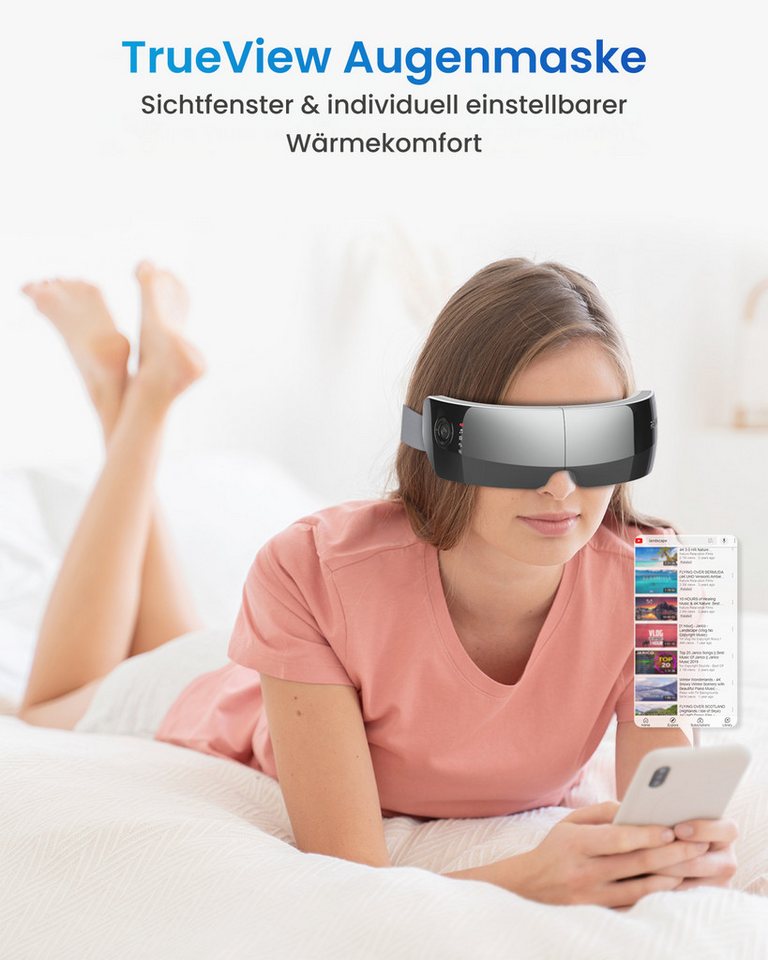 RENPHO Gesichtsmassagegerät Eyeris View, Luftdruck, Wärme, Vibration, Sichtfenster, 5 Modi, Bluetooth, Akku – Bild 5 von 5