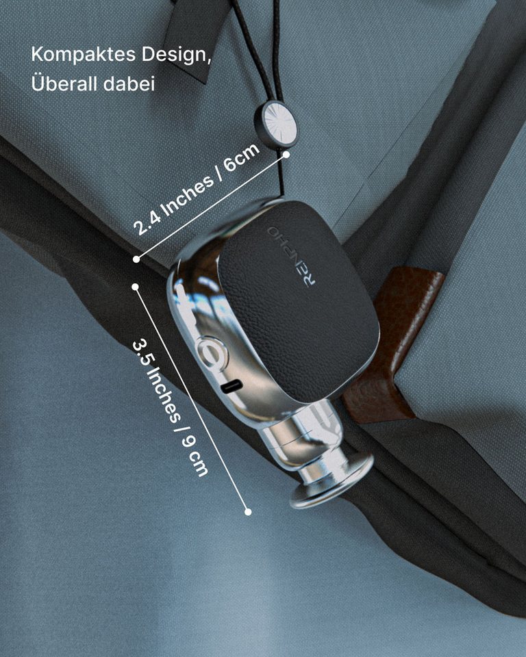 RENPHO Massagepistole kompakt, 4 wechselbare Massageköpfe, USB-C Ladung, 6 mm Amplitude, 4 Geschwindigkeitsstufen, bürstenloser leiser Motor – Bild 3 von 5