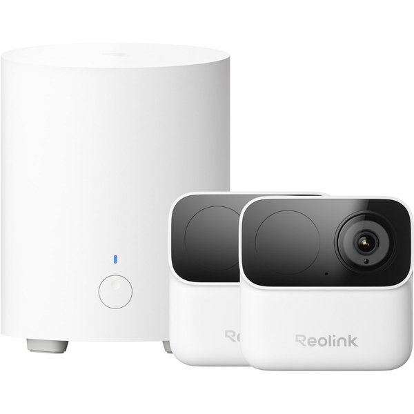 Reolink Überwachungskamera Argus MagiCam mit Home Hub Mini Überwachungssystem (AuBenbereich, Innenbereich, 2-tlg., 2MP Akku Kamera, 2,4/5 GHz Dualband-WLAN, ohn