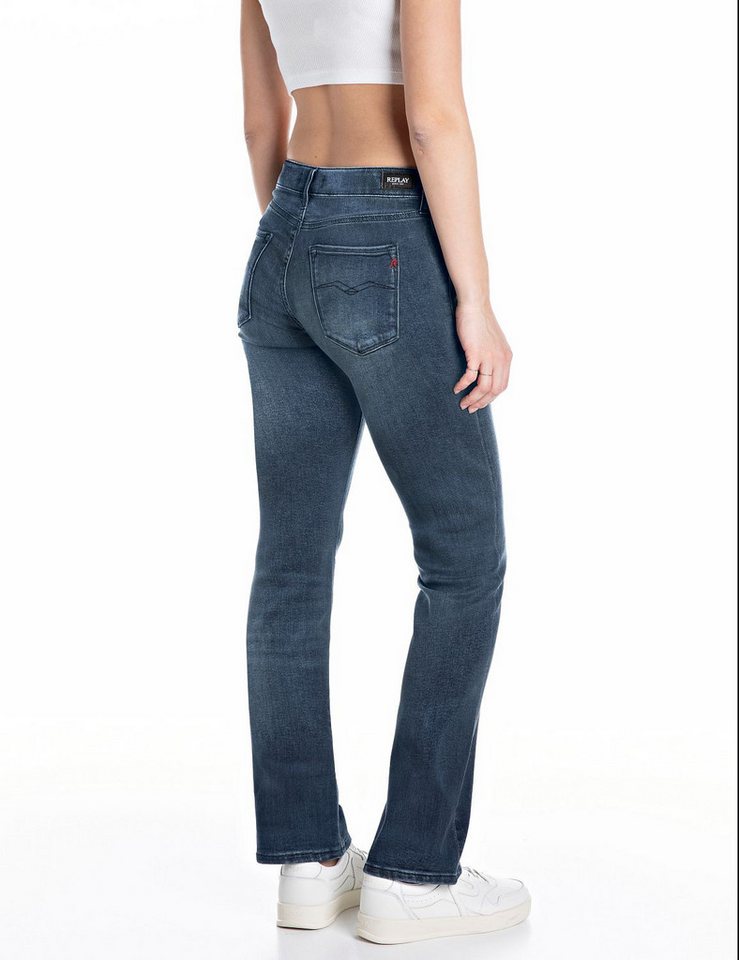 Replay Bootcut-Jeans NEW LUZ mit gesticktem R an der Gesäßtasche – Bild 2 von 2