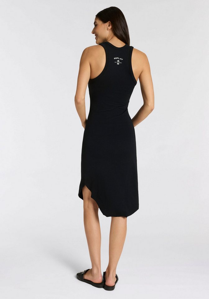 Replay Jerseykleid in gerippter Struktur, figurbetont – Bild 2 von 5
