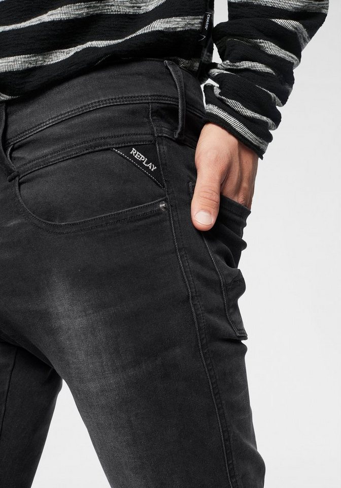 Replay Slim-fit-Jeans Anbass Superstretch elastisch – Bild 3 von 5