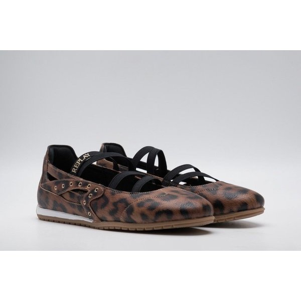 Replay Sneaker Ballerinas Slipper, Sommerschuh, Riemchenballerina in aktueller Leo-Optik
