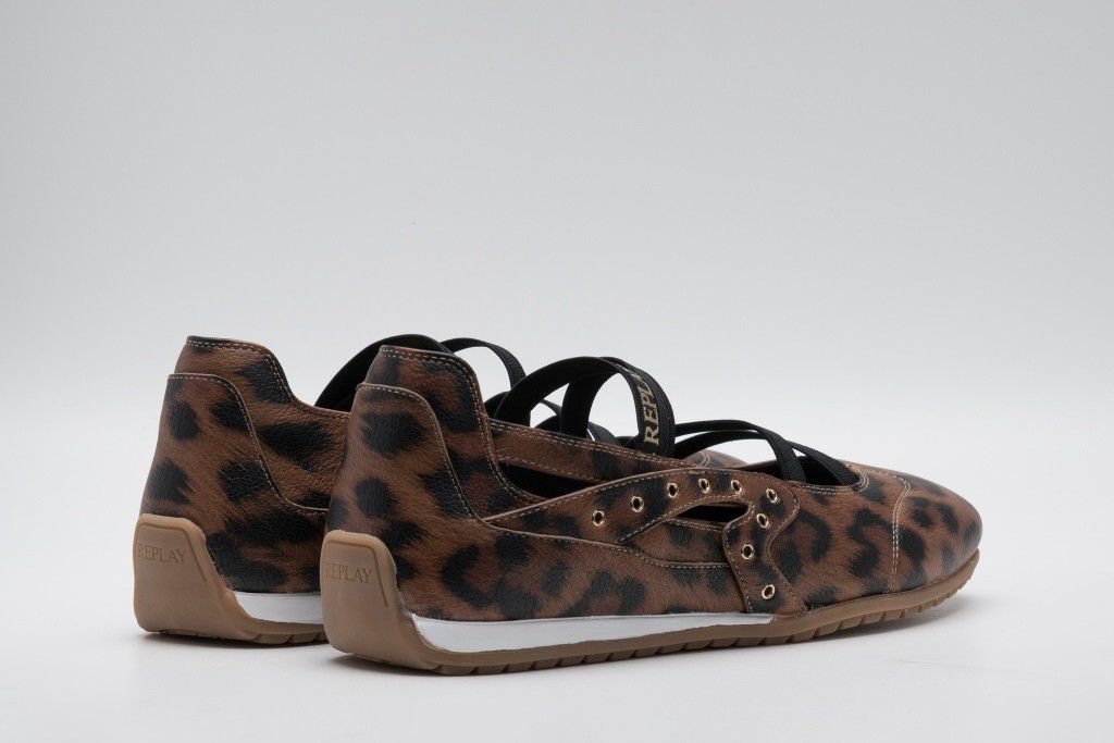 Replay Sneaker Ballerinas Slipper, Sommerschuh, Riemchenballerina in aktueller Leo-Optik – Bild 2 von 3