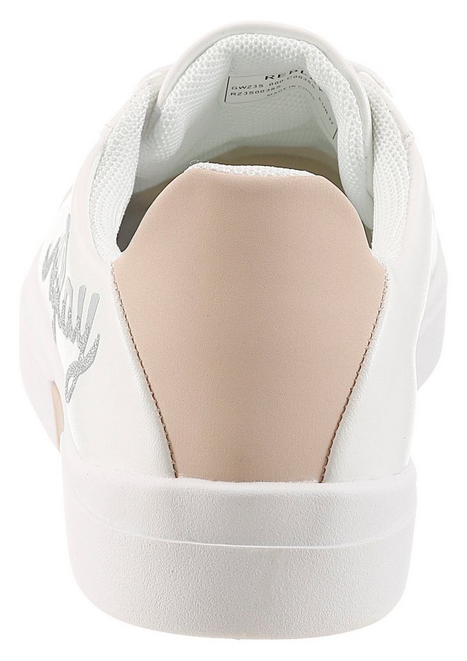 Replay Sneaker Schnürschuh, Halbschuh, Freizeitsneaker mit glitzerndem Logoschriftzug – Bild 2 von 5