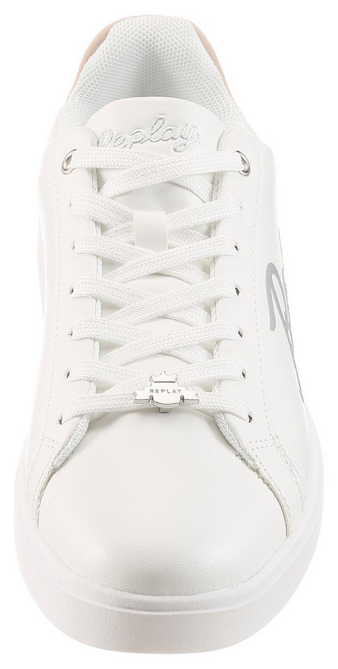 Replay Sneaker Schnürschuh, Halbschuh, Freizeitsneaker mit glitzerndem Logoschriftzug – Bild 4 von 5