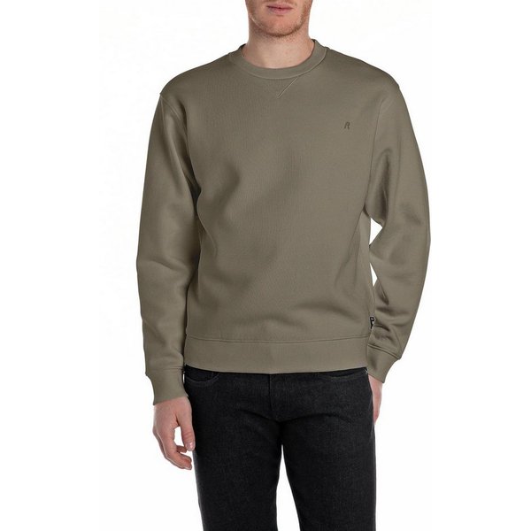 Replay Sweatshirt mit V-Einsatz am Halsausschnitt