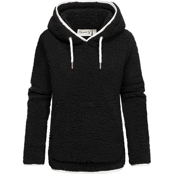 REPUBLIX Kapuzenpullover CAROL Damen Teddy Sweatjacke Plüsch Hoodie Pullover Jacke