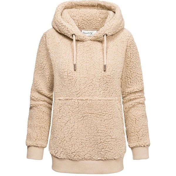 REPUBLIX Kapuzenpullover CHARLIZE Damen Teddy Sweatjacke Plüsch Hoodie Pullover Jacke