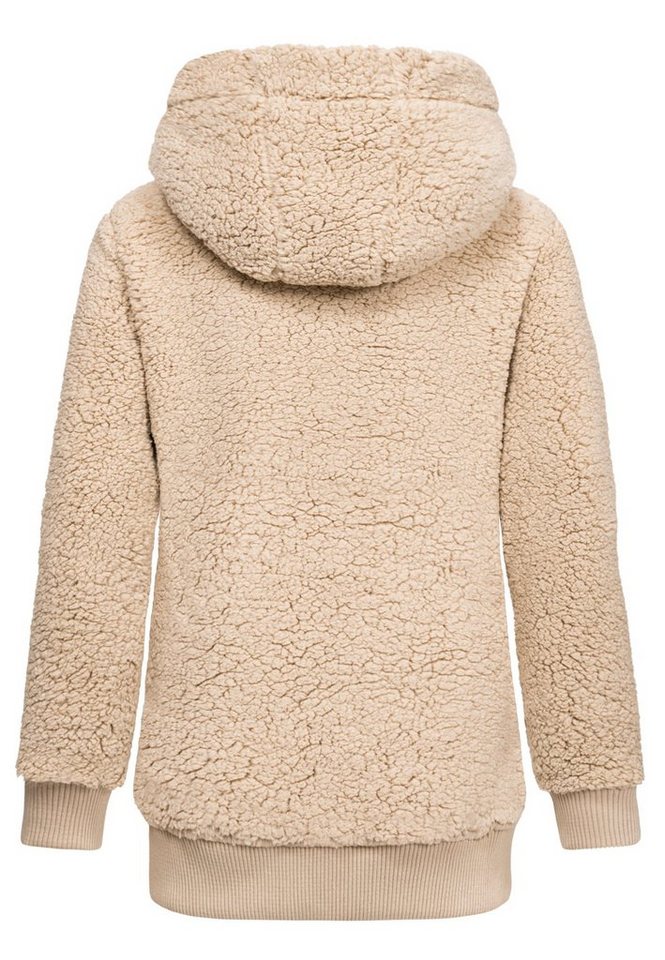 REPUBLIX Kapuzenpullover CHARLIZE Damen Teddy Sweatjacke Plüsch Hoodie Pullover Jacke – Bild 2 von 2