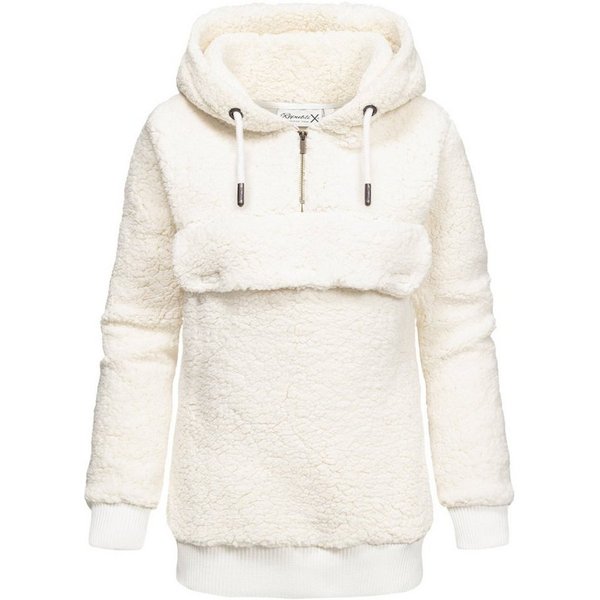 REPUBLIX Kapuzenpullover VALENTINA Damen Teddy Sweatjacke Plüsch Hoodie Pullover Windbreaker