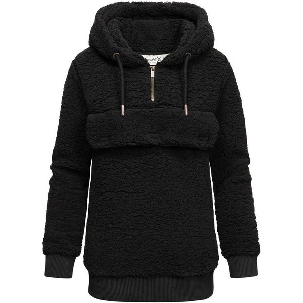 REPUBLIX Kapuzenpullover VALENTINA Damen Teddy Sweatjacke Plüsch Hoodie Pullover Windbreaker