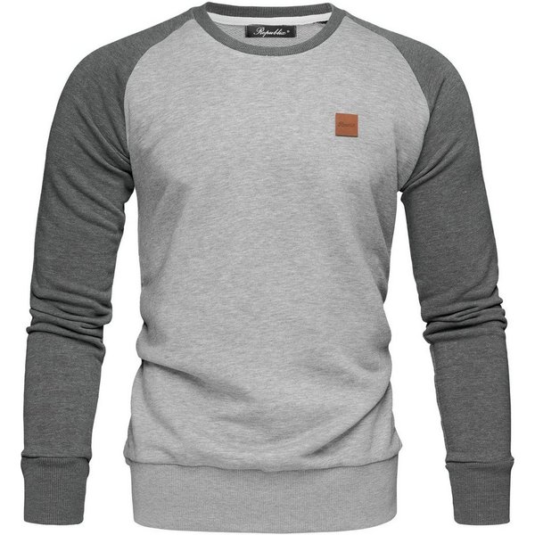 REPUBLIX Sweatshirt ADAM Herren Pullover mit Rundhalsausschnitt & Raglan-Ärmeln