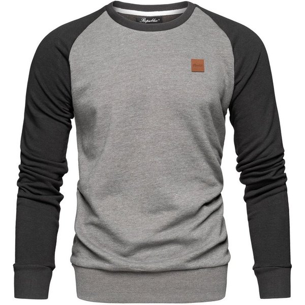 REPUBLIX Sweatshirt ADAM Herren Pullover mit Rundhalsausschnitt & Raglan-Ärmeln