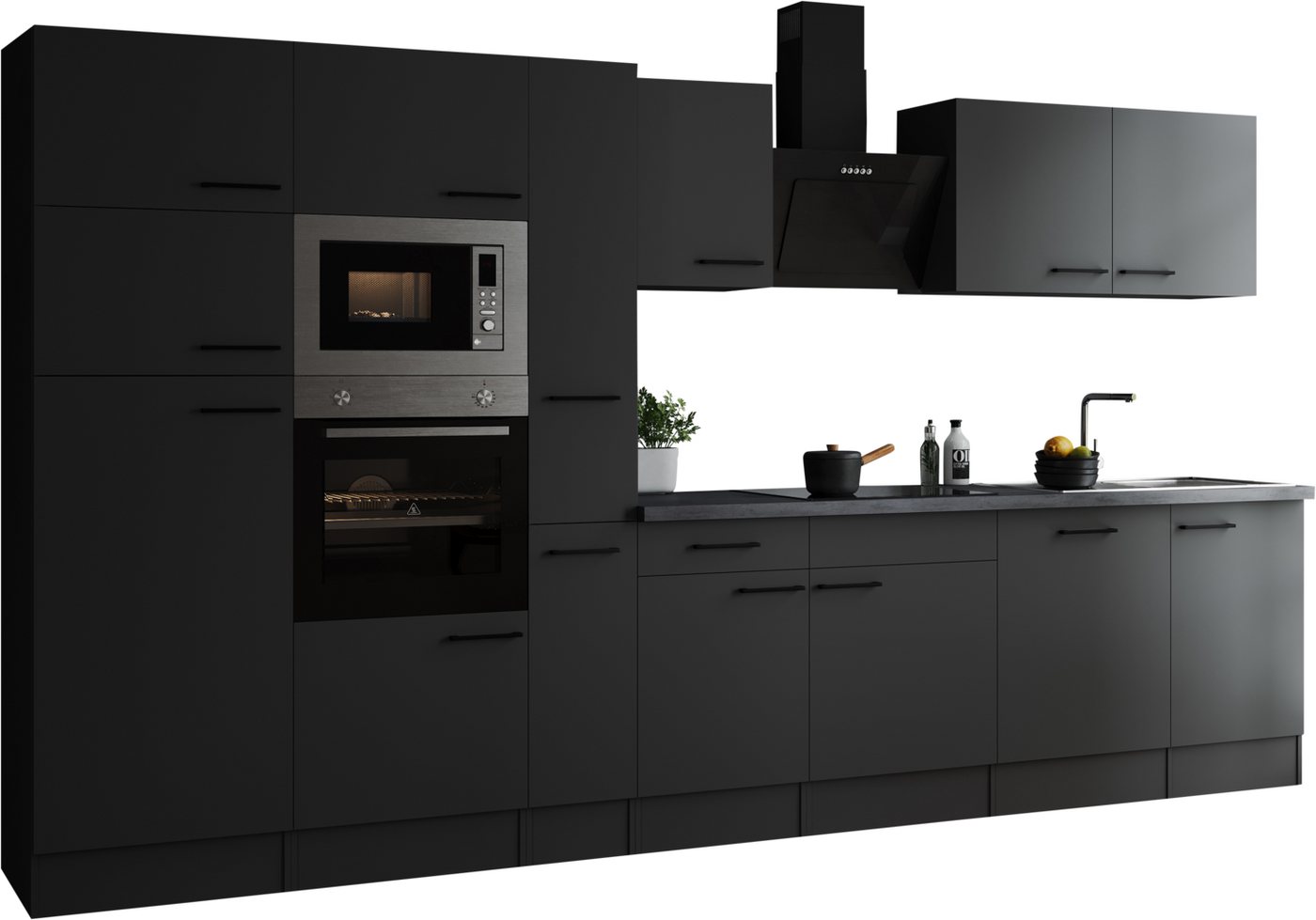 RESPEKTA Küchenzeile Oliver, Breite 370 cm, 90 cm Arbeitshöhe, in exklusiver Konfiguration für OTTO – Bild 2 von 5