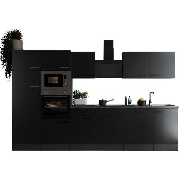 RESPEKTA Küchenzeile Oliver, wahlweise mit E-Geräten, Breite 340 cm, 90 cm Arbeitshöhe, in exklusiver Konfiguration für OTTO
