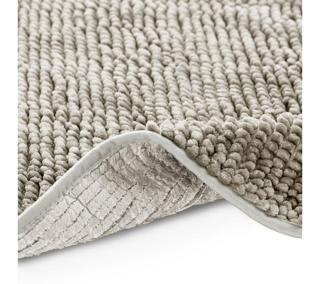 Restilo Badematte Badematte Badteppich Badvorleger Duschvorleger WC Vorleger rutschfest, rutschhemmend beschichtet, Set, Polyester, Rechteckig, Matte + WC Vorle – Bild 2 von 2