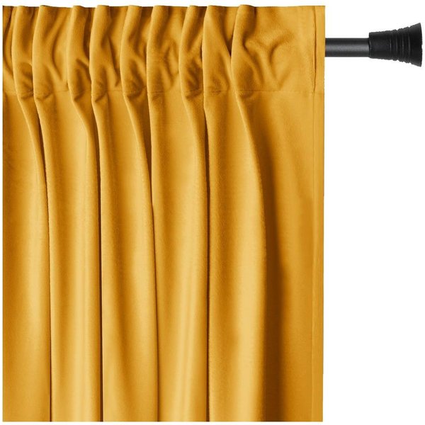 Restilo Gardine Gardine Multifunktionsband Kräuselband Vorhang Verdunkelnd Samt Textil (1 St), Kräuselband, verdunkelnd, Samt Textilien, mit Raffhalter