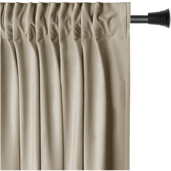 Restilo Gardine Gardine Multifunktionsband Kräuselband Vorhang Verdunkelnd Samt Textil (1 St), Kräuselband, verdunkelnd, Samt Textilien, mit Raffhalter