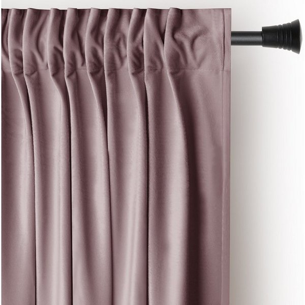 Restilo Gardine Gardine Multifunktionsband Kräuselband Vorhang Verdunkelnd Samt Textil (1 St), Kräuselband, verdunkelnd, Samt Textilien, mit Raffhalter