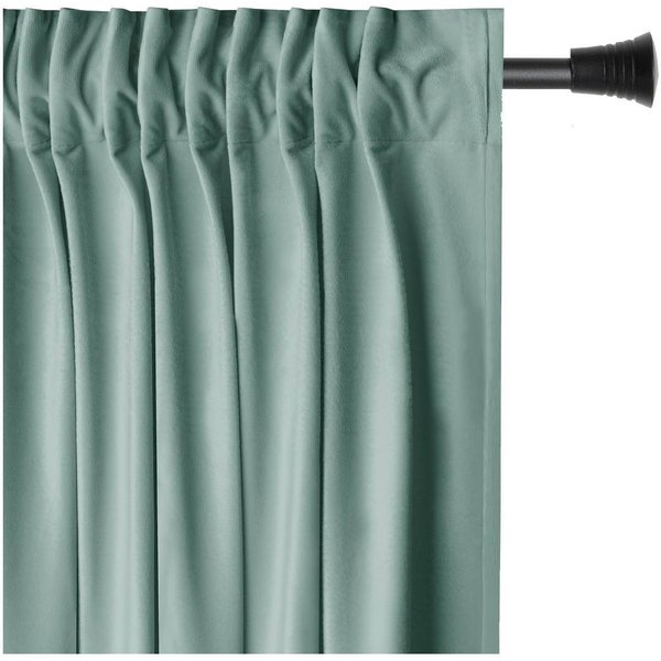 Restilo Gardine Gardine Multifunktionsband Kräuselband Vorhang Verdunkelnd Samt Textil (1 St), Kräuselband, verdunkelnd, Samt Textilien, mit Raffhalter