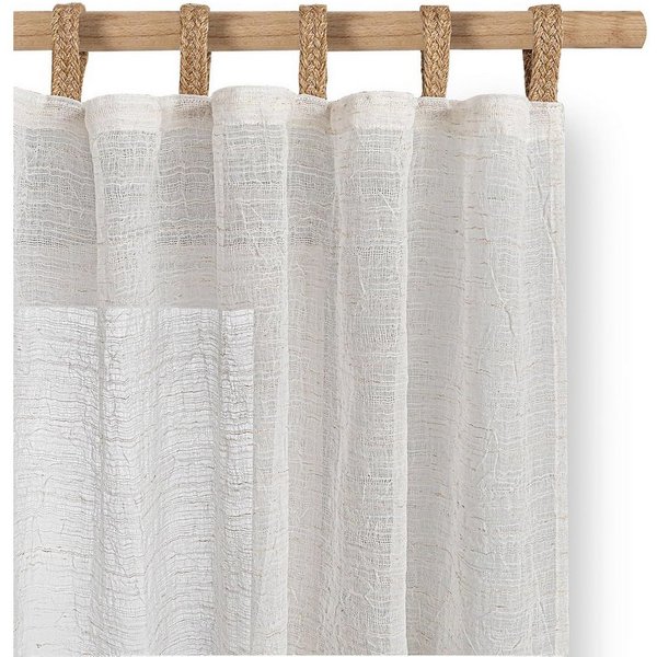 Restilo Gardine Gardine Vorhang Transparent Leinen (1 St), Schlaufen, halbtransparent, Leinen